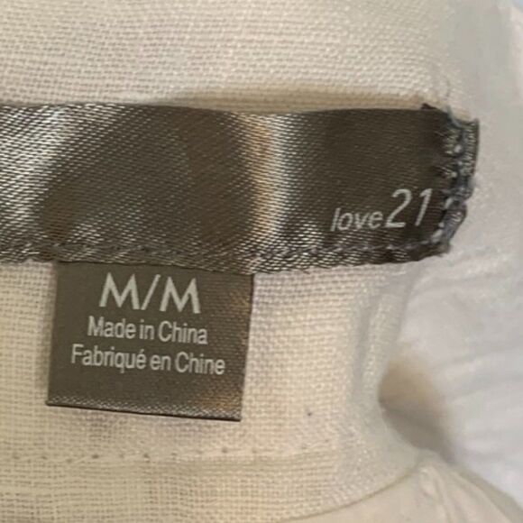 Love 21 Striped Linen Cotton Blend Skirt - Picture 8 of 8